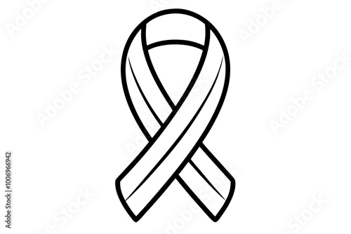 Vibrant Awareness Ribbon Vector Illustration Promoting Community Support and Solidarity
