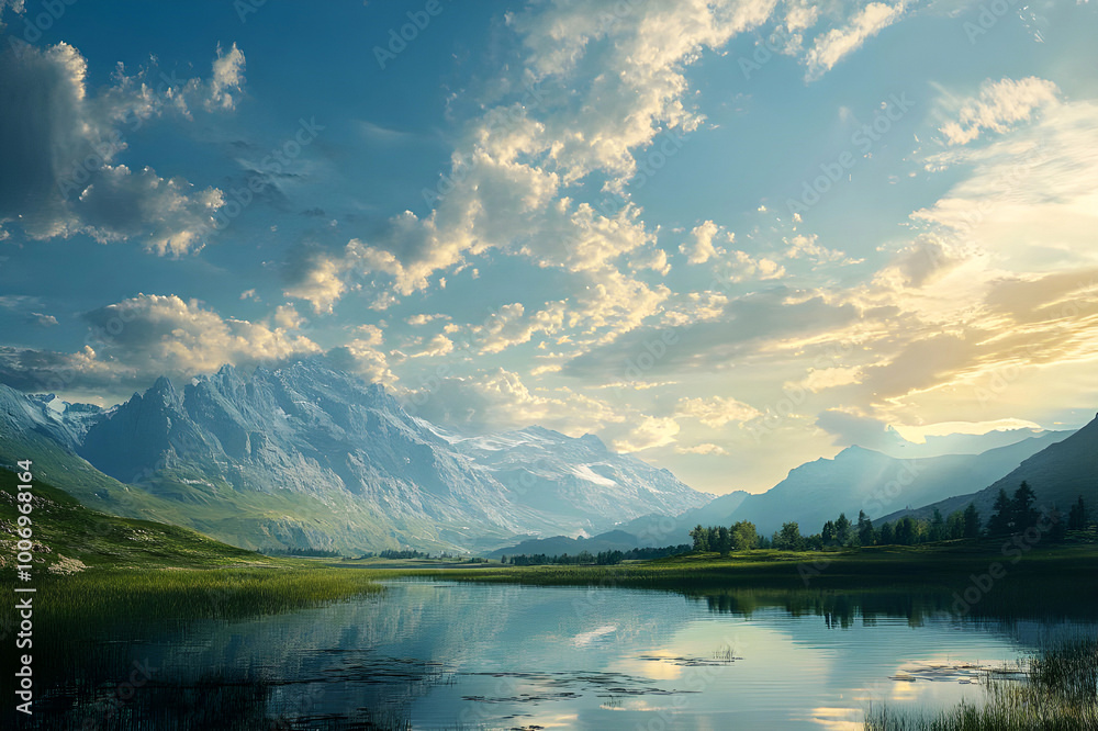 Photorealistic Clouds – A Serene Landscape Background