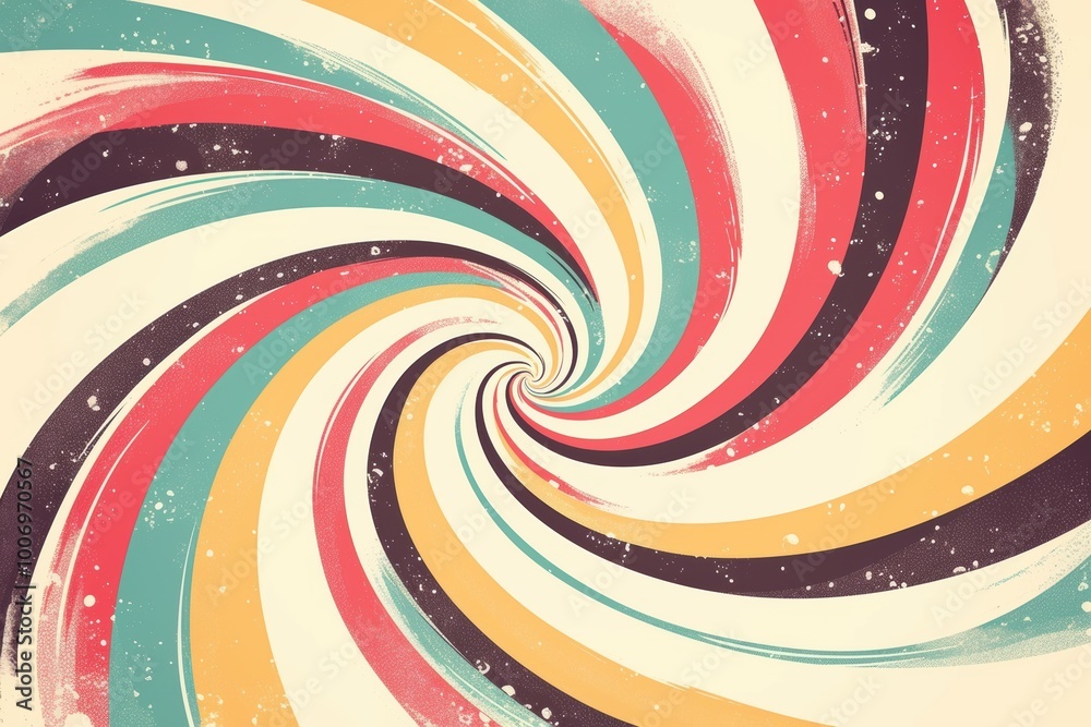 Colorful Swirl Pattern with Retro Vibe Colorful Swirl Pattern with Retro Vibe