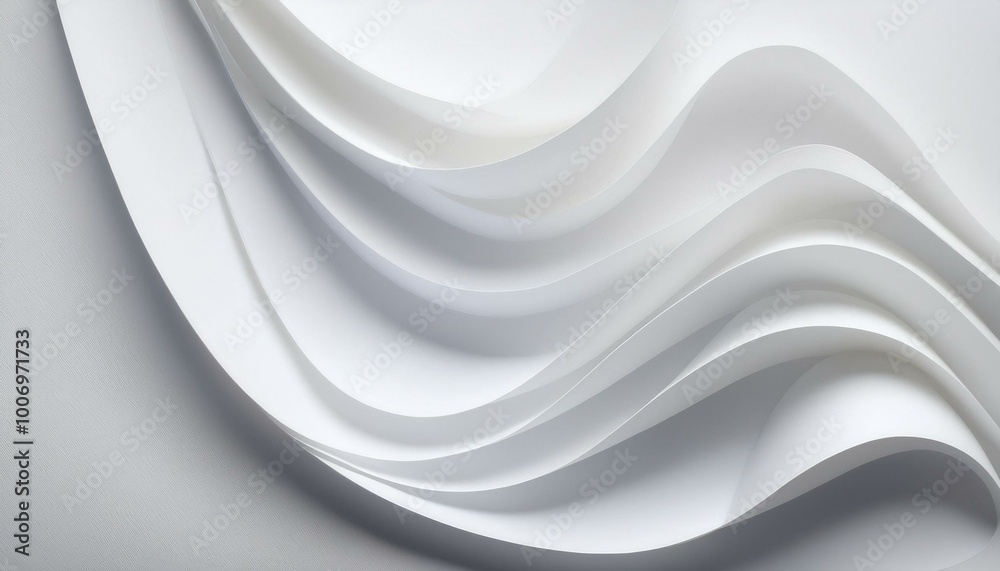Smooth Curvy White Background with Subtle Fluidity Smooth Curvy White Background with Subtle Fluidity