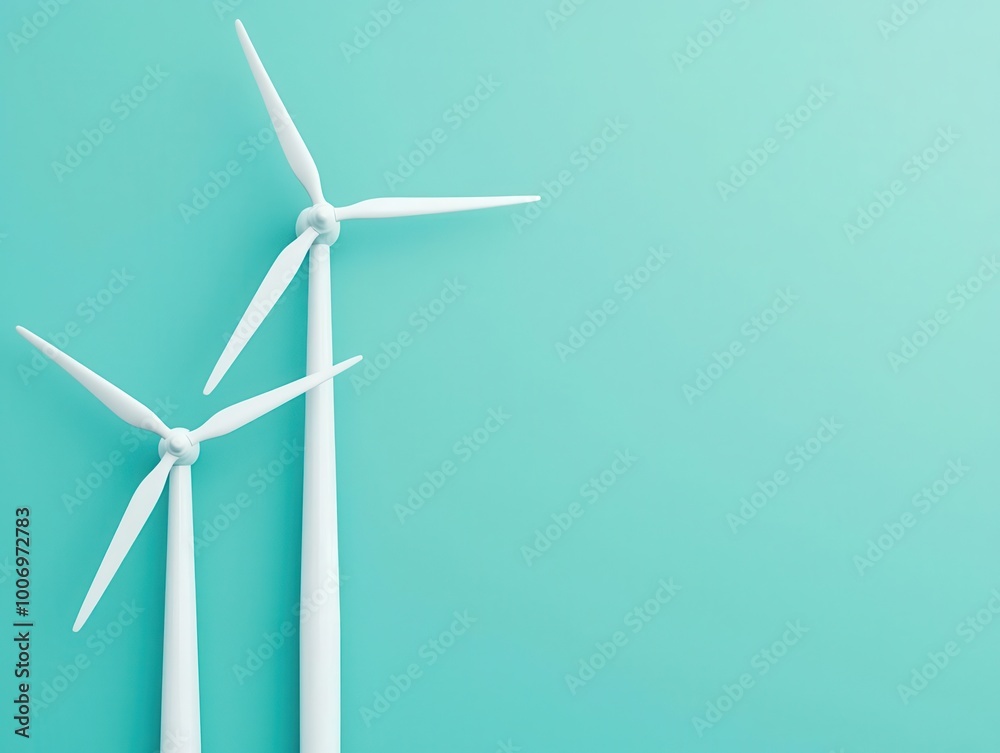 Wind turbines creating dollar signs in the sky, renewable energy, engineering s financial value Wind turbines creating dollar signs in the sky, renewable energy, engineering s financial value