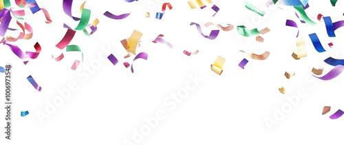 PNG Colorful confetti celebration background