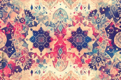 Vibrant Abstract Floral Pattern Artwork