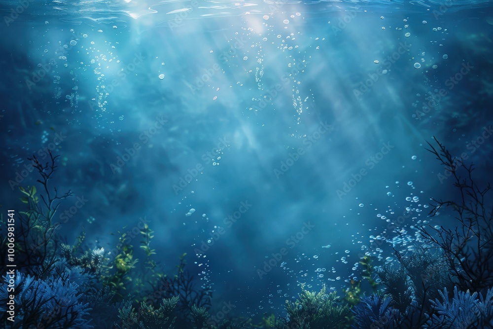 Fototapeta premium A beautiful underwater scene with a variety of colorful coral and fish, generative ai image