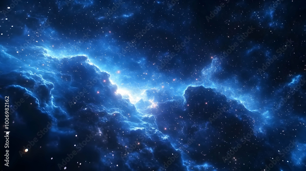 Cosmic Nebula Illustration - Glowing Clouds of Stars Cosmic Nebula Illustration - Glowing Clouds of Stars