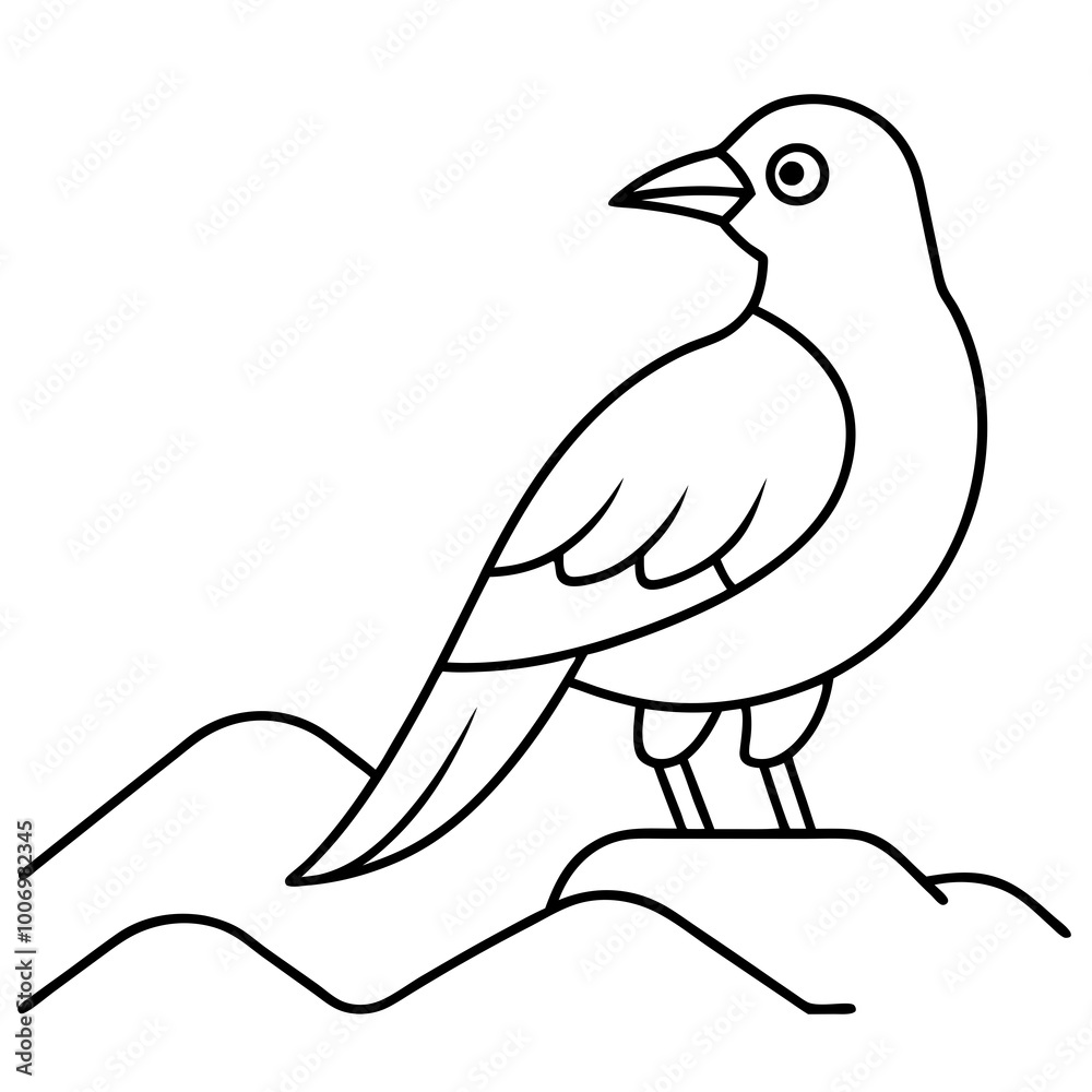 Fototapeta premium Minimalist Bird Vector Illustration Exploring the Serenity of Nature in Simplified Designs for Modern Aesthetics