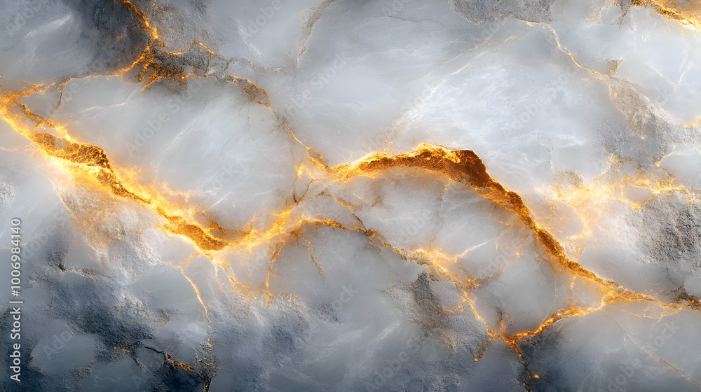 Abstract Background with Gold Veins and Gray Marble Texture Abstract Background with Gold Veins and Gray Marble Texture