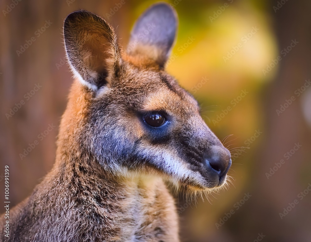 close up of a kangaroo in the grass