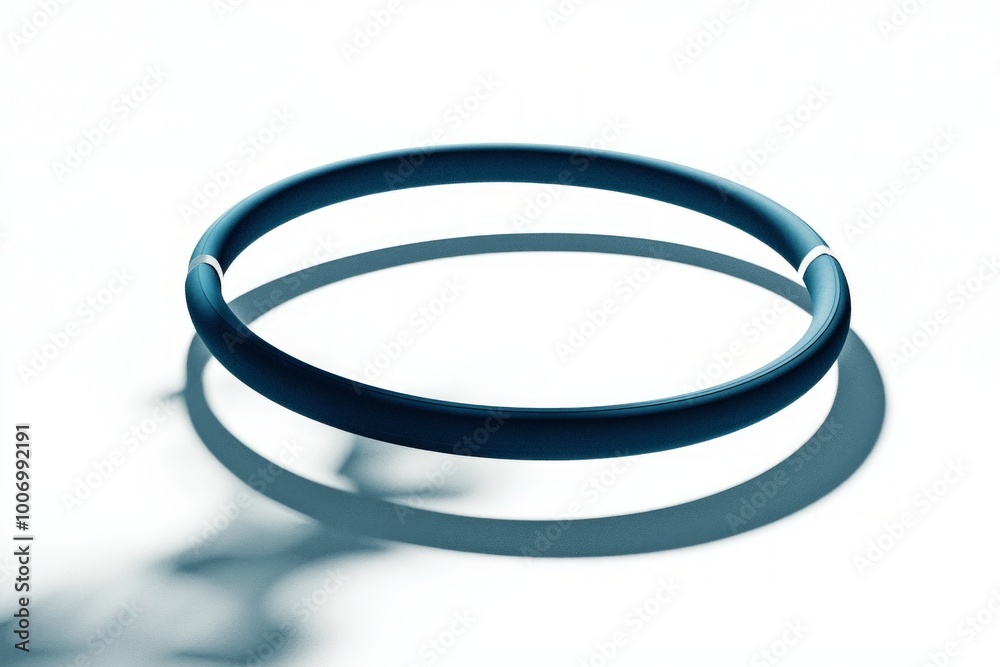 gymnastic hoop sits elegantly on a bright white background showcasing its shiny metallic surface and soft shadows. The studio lighting enhances its artistic appeal. gymnastic hoop sits elegantly on a bright white background showcasing its shiny metallic surface and soft shadows. The studio lighting enhances its artistic appeal.