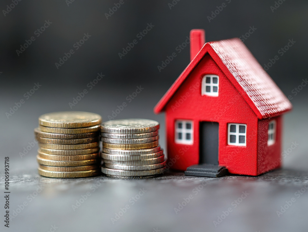 Investing wisely: The journey of saving coins for the dream home in a cozy setting Investing wisely: The journey of saving coins for the dream home in a cozy setting