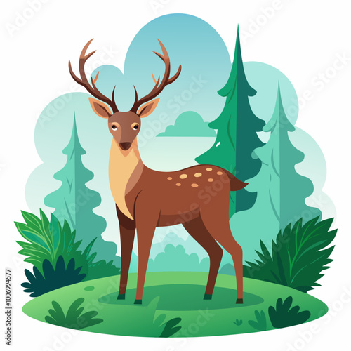 deer in the woods