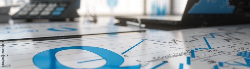A closeup of financial documents, showing numbers and graphs on the page with tables and a pencil beside it, representing challenges in budgeting for business. There is also a calculator near, indicat A closeup of financial documents, showing numbers and graphs on the page with tables and a pencil beside it, representing challenges in budgeting for business. There is also a calculator near, indicat