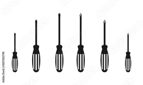 screwdriver icon set vector illustration isolated on white background.