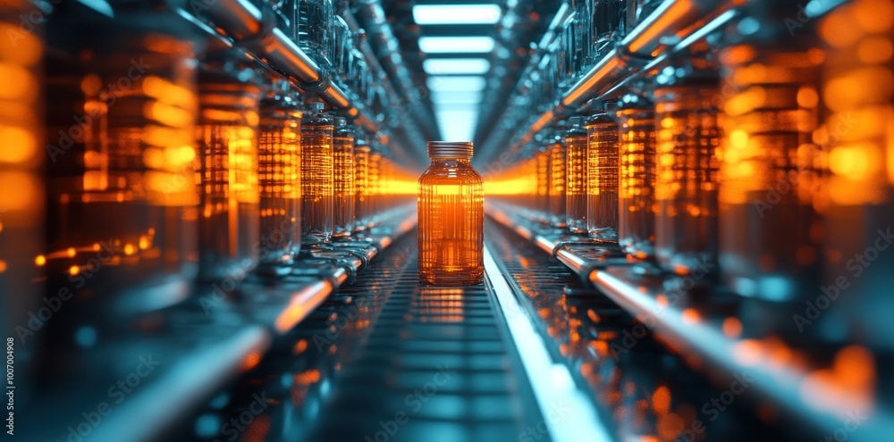 Fototapeta premium close-up view on server rack with data and connection lights in dark room background, abstract blurred banner for web design or graphic presentation