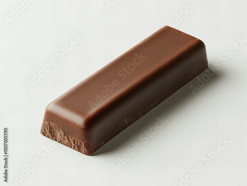 Top view of delicious chocolate bar with smooth surface and rich texture isolated on white background new beautiful stock image illustration AI