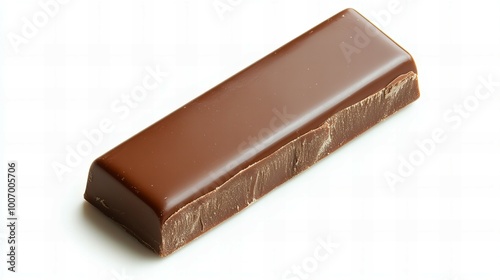 Top view of delicious chocolate bar with smooth surface and rich texture isolated on white background new beautiful stock image illustration AI