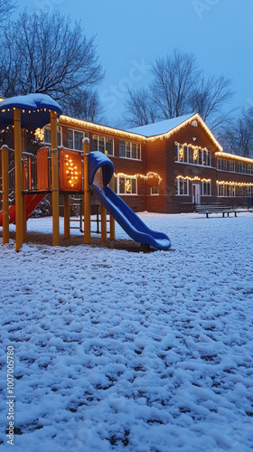 cozy school building adorne...