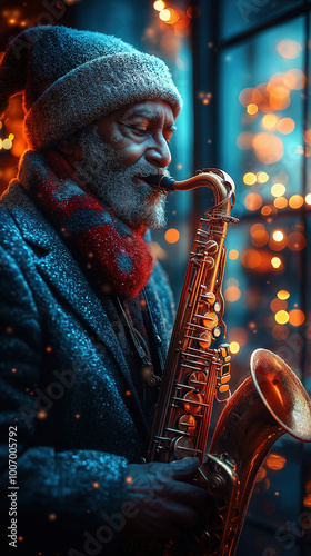 cozy jazz bar decorated for...