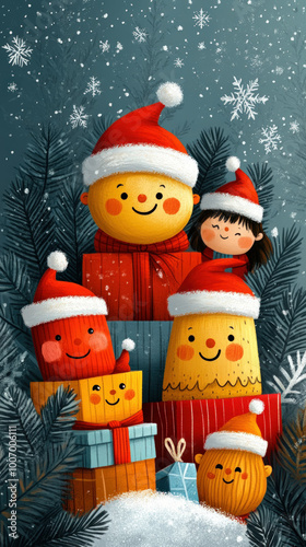 cute cartoon-style illustra...