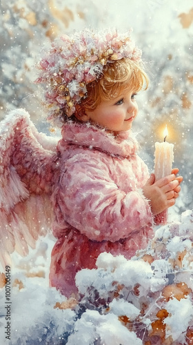 delicate watercolor paintin...
