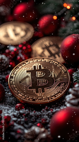 festive holiday scene with ...