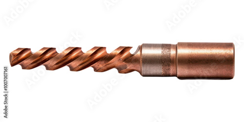 PNG  Drill bit white background copper brown. photo