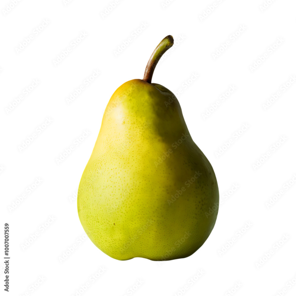 Fresh green pear fruit isolated on a transparent background by AI generative Fresh green pear fruit isolated on a transparent background by AI generative