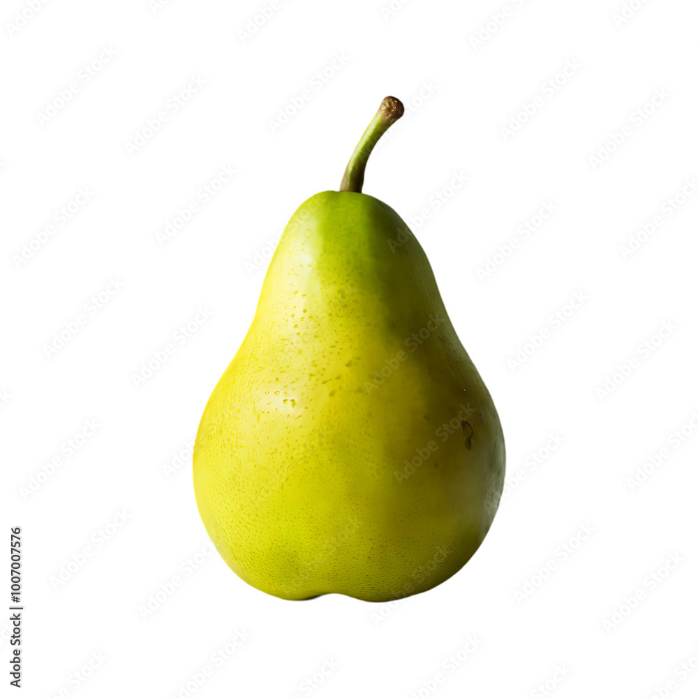 Fresh green pear fruit isolated on a transparent background by AI generative Fresh green pear fruit isolated on a transparent background by AI generative