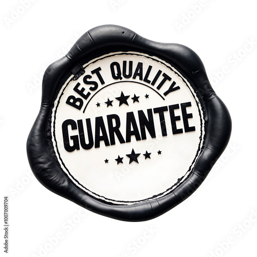 Png best quality guarantee label seal stamp on transparent background photo