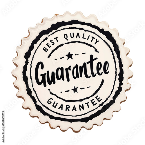 Png best quality guarantee label seal stamp on transparent background