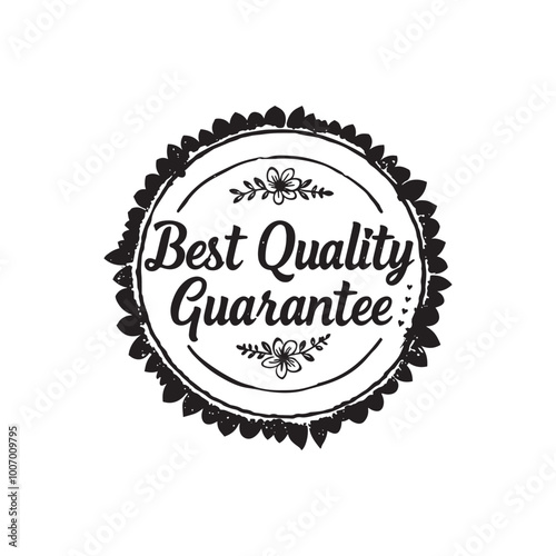 Vector best quality guarantee label seal stamp