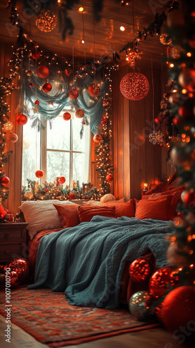 romantic bedroom setting wi...