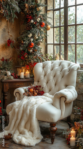serene bedroom glowing with...
