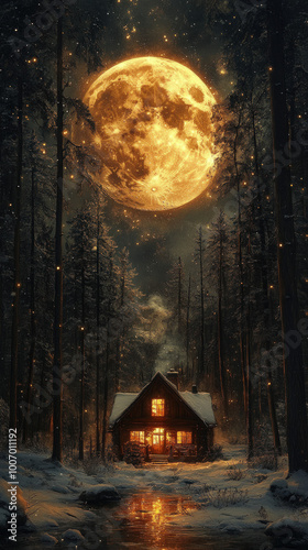 serene night scene featurin...