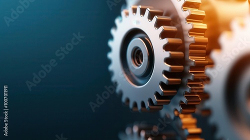 3D render of a camshaft and timing belt system in action, showing motion synchronization, camshaft design, timing mechanics photo