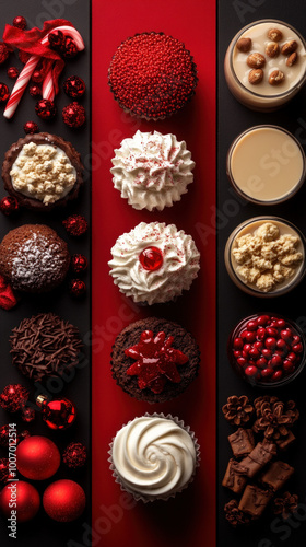 vibrant flat lay of various...