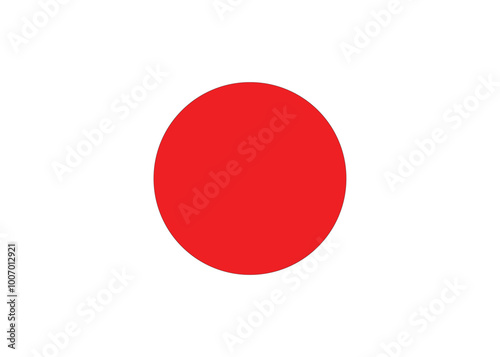 japan flag. National flag of Japan. Japan flag isolated on white background.