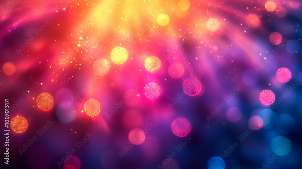 Bright colorful light rays with vibrant bokeh effects blending together, creating a vivid abstract visual background with warm gradients and radiant glow new beautiful stock image illustration AI Bright colorful light rays with vibrant bokeh effects blending together, creating a vivid abstract visual background with warm gradients and radiant glow new beautiful stock image illustration AI