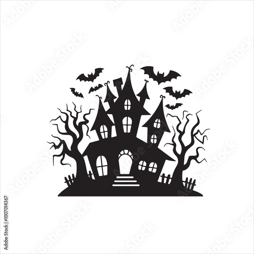 Halloween vector, and Jack-o'-lantern, Ghost, Bat, Black Cat, Spider Web, Witch Hat, Moon and Stars, Skeleton, Vampire, Zombie