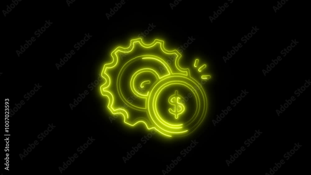 Money Making Outline Icon in HD Video Neon Animation – Wealth and Finance Symbol for Income Generation, Business, and Investments on Black Background Money Making Outline Icon in HD Video Neon Animation – Wealth and Finance Symbol for Income Generation, Business, and Investments on Black Background