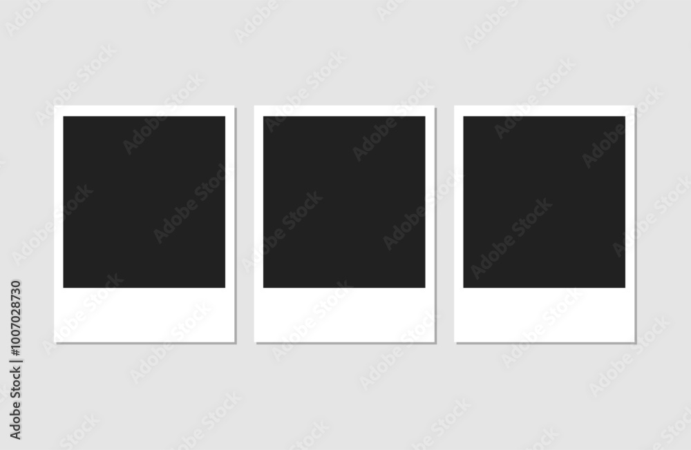 A Set of Polaroid photo frame mockup