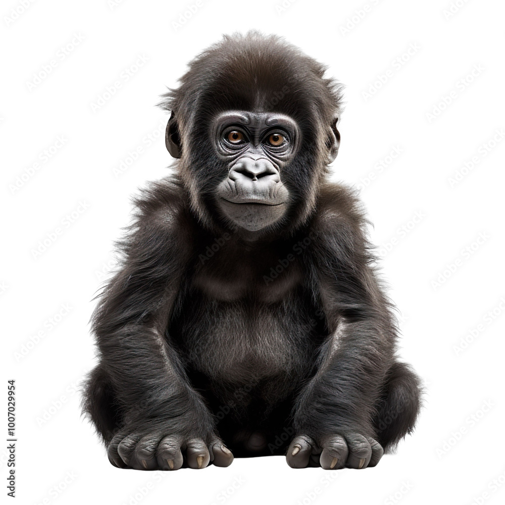 Baby gorilla isolated on transparent background Baby gorilla isolated on transparent background