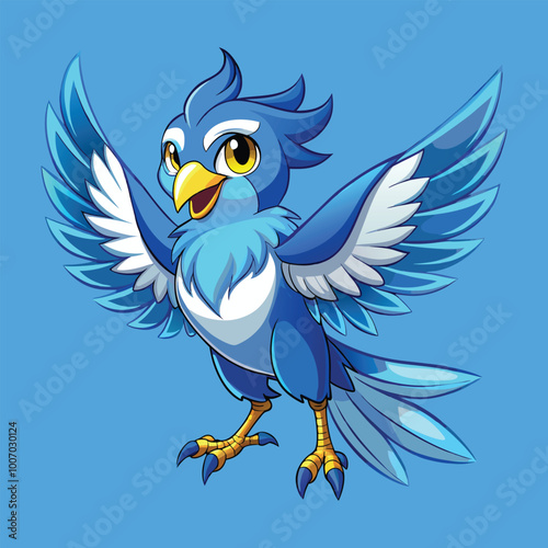 Blue Joy vector art illustration and artwork