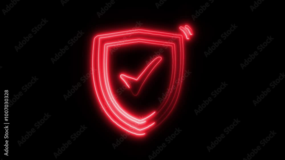 Security Outline Icon in HD Video Neon Animation – Protection and Privacy Symbol for Data Safety, Encryption, and Access Control on Black Background Security Outline Icon in HD Video Neon Animation – Protection and Privacy Symbol for Data Safety, Encryption, and Access Control on Black Background