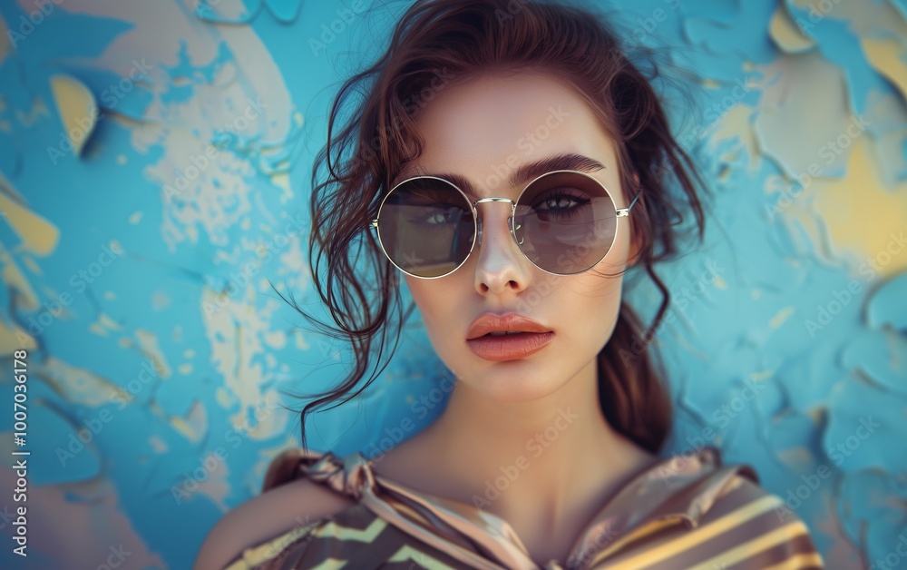 Model in sunglasses beautiful young woman Model in sunglasses beautiful young woman