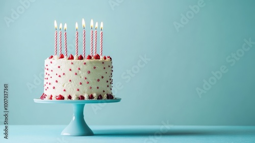 birthday cake with candles