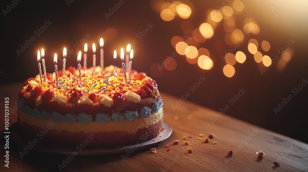 birthday cake with candles birthday cake with candles