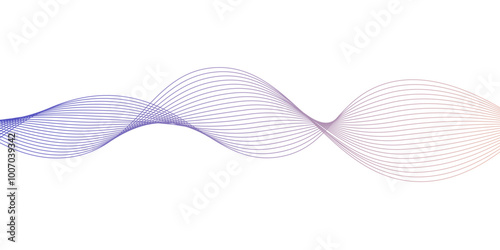 Abstract dynamic multicolor lines, waves. technology line stripe isolated science digital flowing black line. gradient colorful flowing wave design element. wavy lines gradient background. 