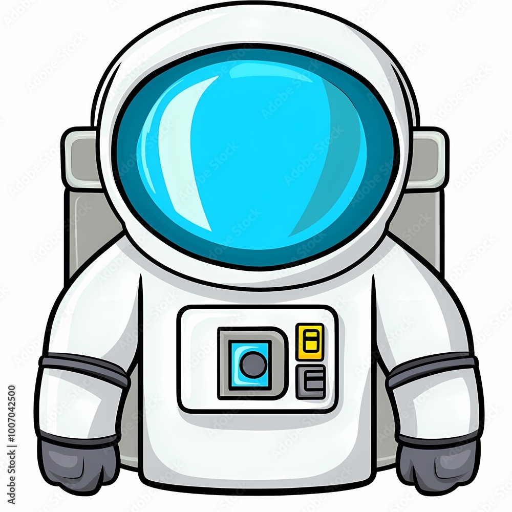 Fototapeta premium Astronaut Helmet Line Drawing Illustration