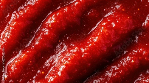 Close-Up of Thick Tomato Sauce Texture. Generative ai